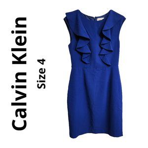 Calvin Klein Sheath Dress with ruffles